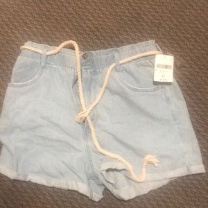 High rise rope shorts